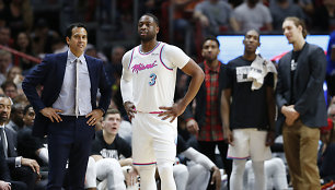 Erikas Spoelstra ir Dwyane'as Wade'as