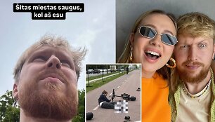 Artūras Tra&scaron;ka su žmona Silvija ir nukentėjęs vaikas