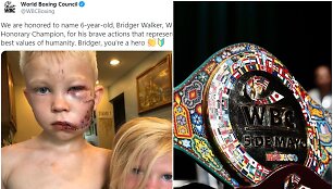 WBC padovanojo čempiono diržą B.Walkeriui, kuris gelbėjo nuo &scaron;uns savo seserį ir pats patyrė daug sužeidimų.