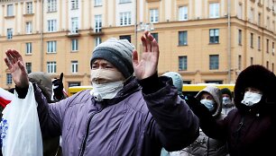 Protestuojantys pensininkai
