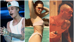 Justinas Bieberis, Jessie J, Adamas Levine'as