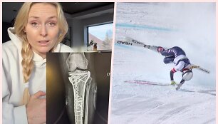 Lindsey Vonn sveiksta po siaubingo kritimo Milano-Kortinos žaidynėse.