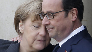 Angela Merkel ir Francois Hollande 