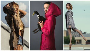 Lietpalčių „Ducktail Raincoats“ fotosesija