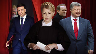 Ihoris Kolomoiskis, Volodymyras Zelenskis, Julija Tymošenko, Viktoras Medvedčiukas, Petro Porošenka