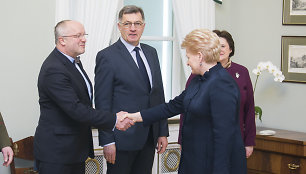 Juozas Olekas, Algirdas Butkevičius, Loreta Graužinienė ir Dalia Grybauskaitė