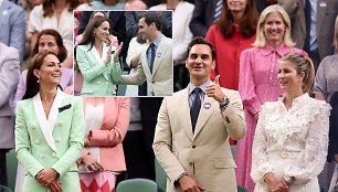 Rogeris Federeris su žmona ir Kate Middleton