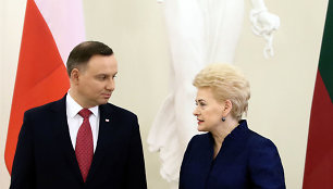 Andrzejus Duda ir Dalia Grybauskaitė Vilniuje