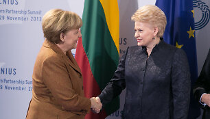 3-iasis Rytų partnerystės vir&scaron;ūnių susitikimas &bdquo;Litexpo&ldquo; parodų rūmuose Vilniuje. Vokietijos kanclerė Angela Merkel.