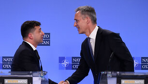 Volodymyras Zelenskis ir Jensas Stoltenbergas