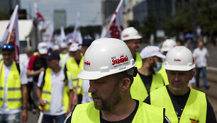 Angliakasių protestas Var&scaron;uvoje