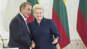 Dalia Grybauskaitė ir Johnas Boehneris