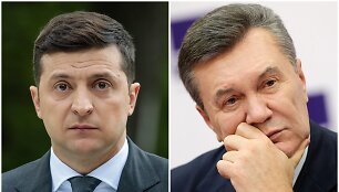 Volodymyras Zelenskis ir Viktoras Janukovyčius