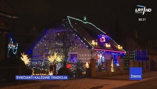 Kalėdoms papuo&scaron;tas namas &Scaron;iauliuose