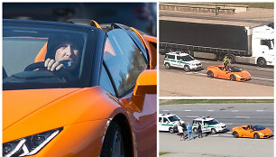 Egidijus Dragūnas prie &bdquo;Lamborghini&ldquo; vairo