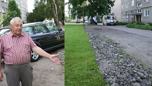Gyventojų bendrijos pirmininkas Vytautas Sermontis įsitikinęs &ndash; žolę asfaltu užpylęs kaimynas pasielgė neteisėtai ir įžūliai