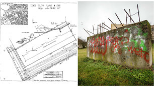 Nors iš vejos prie Žaliosios gatvės styro vienas betono luitas, dokumentuose nubraižytas ištisas pastatas dviejuose sklypuose