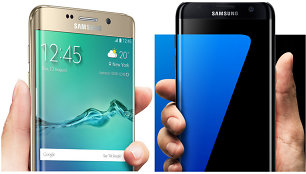 „Samsung Galaxy S6 Edge Plius" ir  „Samsung Galaxy S7 Edge"