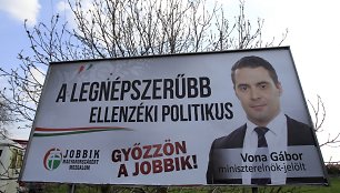 Jobbik rinkimų plakatas prieš Vengrijos parlamento rinkimus