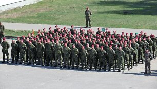 Čekijos karių inauguracijos ceremonija NATO prie&scaron;akinių pajėgų batalione Rukloje 
