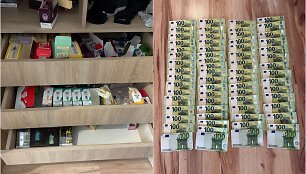 Kauno policijos sulaikyti neteisėti elektroninių cigarečių skysčių buteliukai ir vienkartinės elektroninės cigaretės