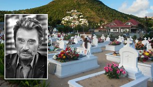 Kapinės Šv. Bartolomėjaus saloje Karibuose, kur palaidotas Johnny Hallyday