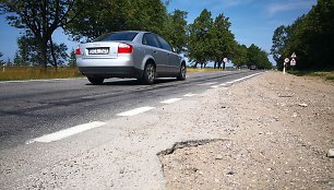 13-asis kelio A13 kilometras, važiuojant į Klaipėdos į Palangą