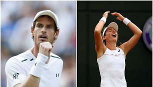 Andy Murray ir Johanna Konta