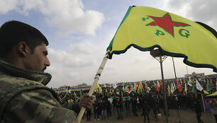 Sirijos kurdų kovotojų vadinamieji Liaudies apsaugos daliniai (YPG)