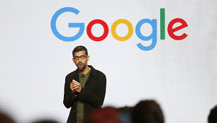 San Franciske pristatyti naujieji „Google“ telefonai (įmonės vadovas Sundar Pichai)