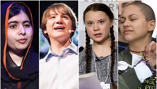 Malala Yousafzai, Jackas Andraka, Greta Thunberg, Emma Gonzalez