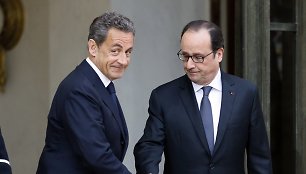 Nicolas Sarkozy ir Francois Hollande'as