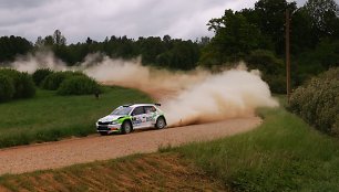 Vaidotas Žala ir Andris Malniekas „Rally Liepaja“ trasoje