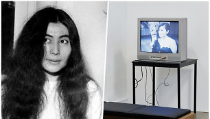 Yoko Ono ir jos performanso "Karpymo kūrinys" instaliacija Kaune