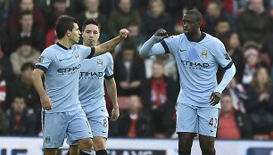Sergio Aguero ir Yaya Toure