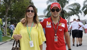 Felipe Massa ir jo žmona Anna Raffaela Bassi