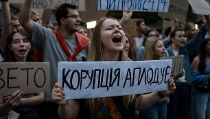 Protestai Kyjive dėl antikorupcinių institucijų nepriklausomumo