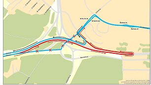 Eismo pakitimai dėl remontuojamo Lazdynų viaduko