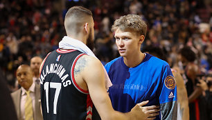 Jonas Valančiūnas ir Mindaugas Kuzminskas