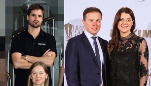 Vilhelmas Germanas ir Ieva Trinkūnaitė (nuotraukoje kairėje) bei Monika ir Mindaugas Navickai skrido privačiu lėktuvu į Dubajų