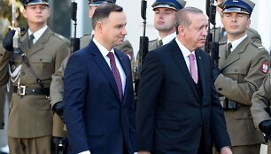 Andrzejus Duda ir Recepas Tayyipas Erdoganas Lenkijoje