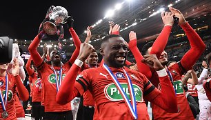 „Rennes“ futbolininkų triumfas Prancūzijos taurės finale