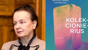 Jūratė Sprindytė ir knygos vir&scaron;elis