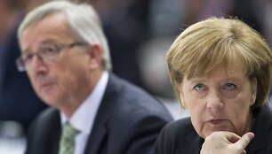 Jeanas-Claudeas Junckeris ir Angela Merkel