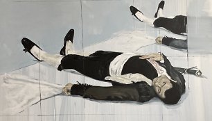 Viktoras Paukštelis – „Miegantis matadoras“, 2020 metai, aliejus, drobė 130x164 cm