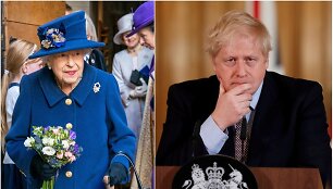 Elizabeth II ir Borisas Johnsonas / &bdquo;Scanpix&ldquo; nuotr.