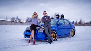 Renaldas &Scaron;einauskas ir Rūta Krik&scaron;čiūnaite prie naujojo &bdquo;Subaru Impreza WRX&ldquo;