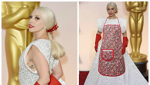 Lady Gagos įvaizdis &bdquo;Oskaruose&ldquo; kaip mat sulaukė parodijų internete