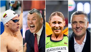 Danas Rap&scaron;ys, &Scaron;arūnas Jasikevičius, Laura Asadauskaitė-Zadneprovskienė ir Valdas Ivanauskas