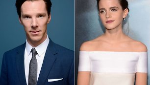 Benedictas Cumberbatchas ir Emma Watson